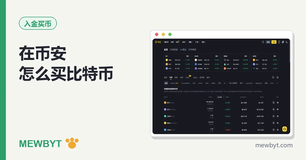 在币安买比特币教程封面