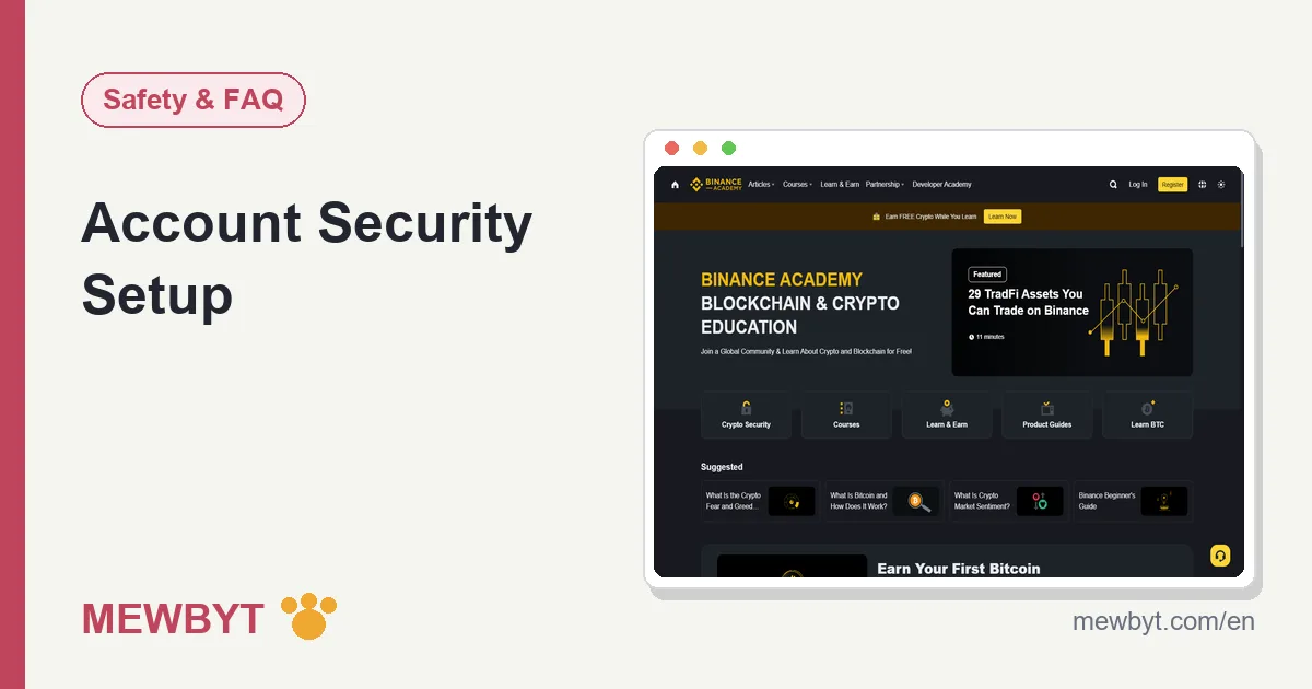Cover image for the Binance account security guide