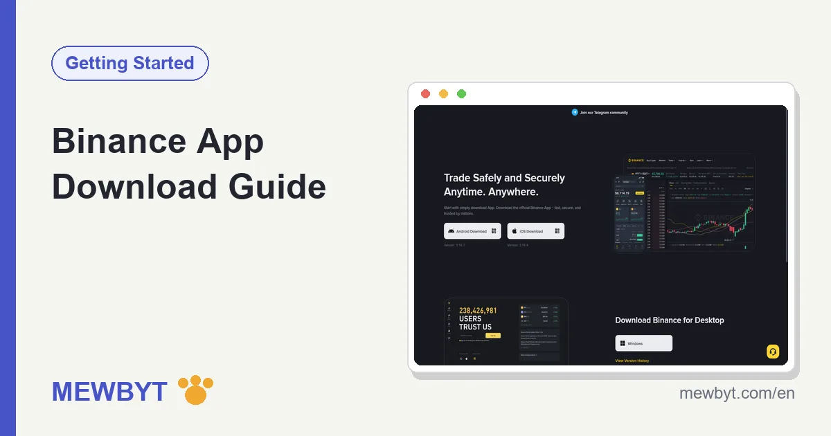 Cover image for the Binance app download guide