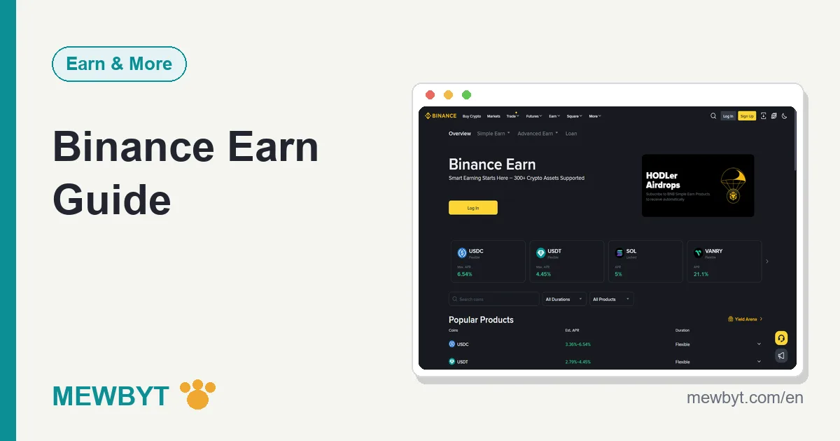 Cover image for the Binance Simple Earn guide