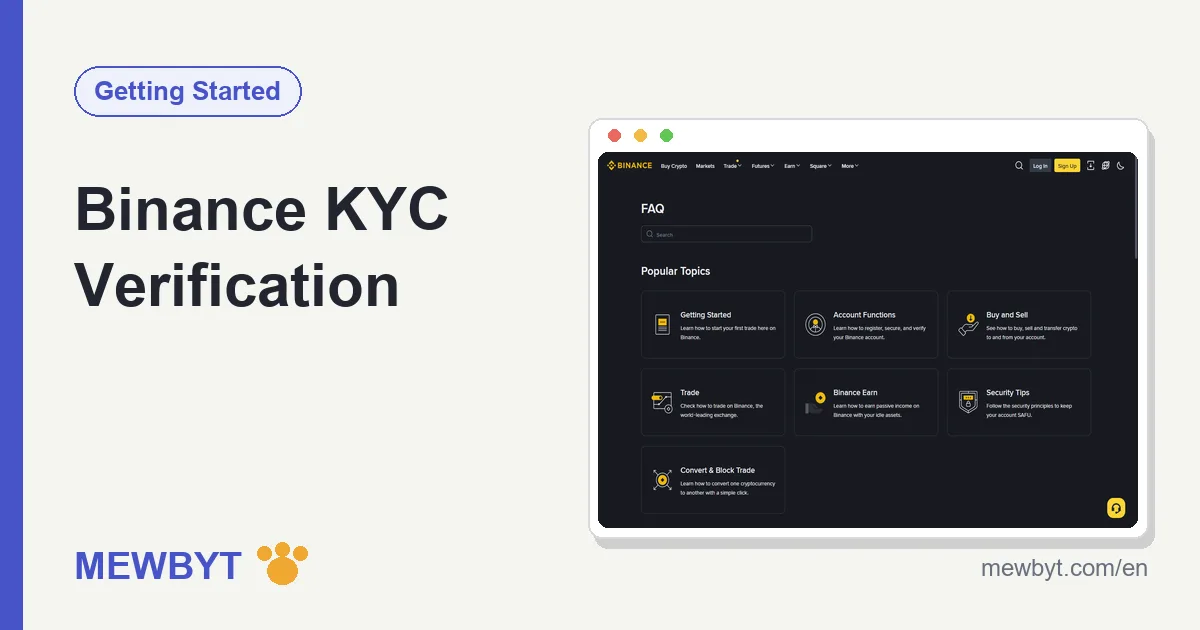 Cover image for the Binance KYC verification guide
