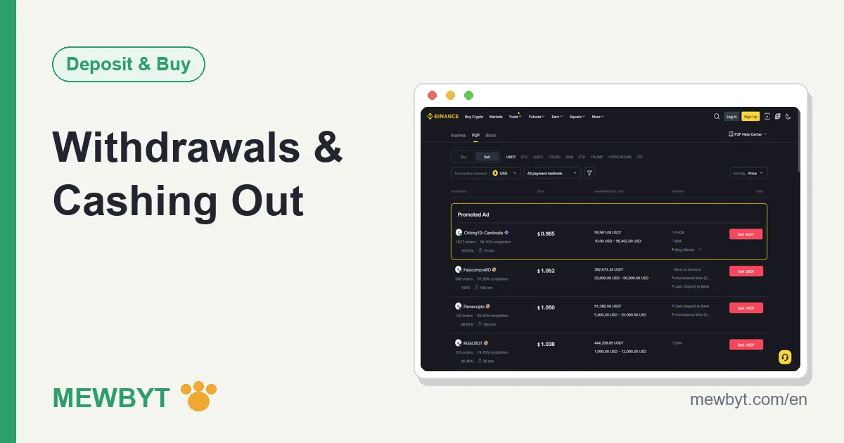 Cover image for the Binance withdrawals guide